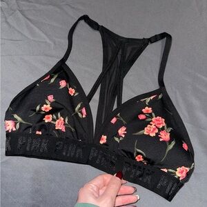 NWOT Victorias Secret PINK Sport Floral / Flower Sports Bra Bralette